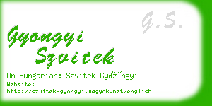 gyongyi szvitek business card